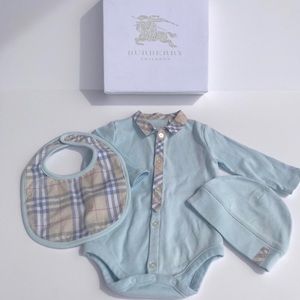Authentic Burberry 3 Piece Set (0-3 Months)